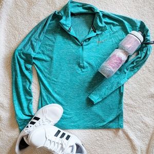 Nike Dri-Fit Half Zip Bue Printed Running Jacket